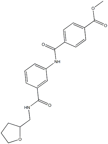 methyl 4-[(3-{[(tetrahydro-2-furanylmethyl)amino]carbonyl}anilino)carbonyl]benzoate Struktur