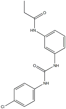 N-(3-{[(4-chloroanilino)carbonyl]amino}phenyl)propanamide Struktur