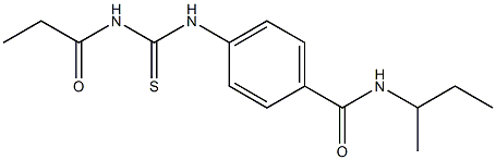 N-(sec-butyl)-4-{[(propionylamino)carbothioyl]amino}benzamide Struktur