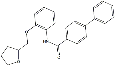 N-[2-(tetrahydro-2-furanylmethoxy)phenyl][1,1'-biphenyl]-4-carboxamide Struktur