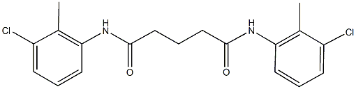 N~1~,N~5~-bis(3-chloro-2-methylphenyl)pentanediamide Struktur