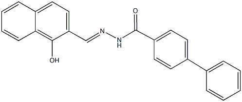 N'-[(1-hydroxy-2-naphthyl)methylene][1,1'-biphenyl]-4-carbohydrazide Struktur