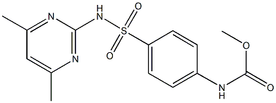 methyl 4-{[(4,6-dimethyl-2-pyrimidinyl)amino]sulfonyl}phenylcarbamate Struktur