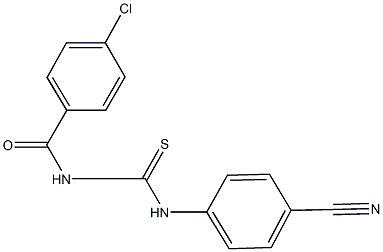 N-(4-chlorobenzoyl)-N'-(4-cyanophenyl)thiourea Struktur