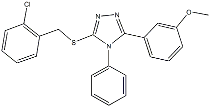 3-{5-[(2-chlorobenzyl)sulfanyl]-4-phenyl-4H-1,2,4-triazol-3-yl}phenyl methyl ether Struktur