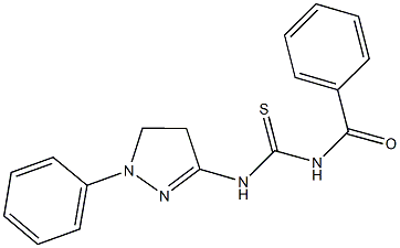 N-benzoyl-N'-(1-phenyl-4,5-dihydro-1H-pyrazol-3-yl)thiourea Struktur