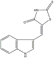 5-(1H-indol-3-ylmethylene)-2-thioxo-1,3-thiazolidin-4-one Struktur