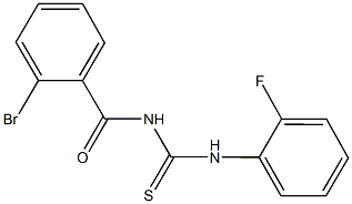 N-(2-bromobenzoyl)-N'-(2-fluorophenyl)thiourea Struktur