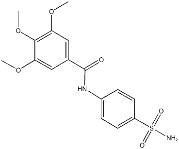 N-[4-(aminosulfonyl)phenyl]-3,4,5-trimethoxybenzamide Struktur