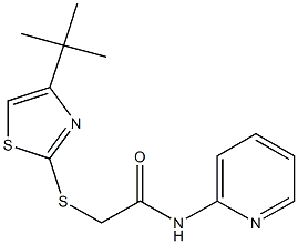 2-[(4-tert-butyl-1,3-thiazol-2-yl)sulfanyl]-N-(2-pyridinyl)acetamide Struktur