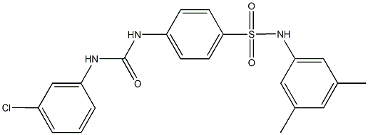 4-{[(3-chloroanilino)carbonyl]amino}-N-(3,5-dimethylphenyl)benzenesulfonamide Struktur