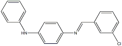 N-(4-anilinophenyl)-N-(3-chlorobenzylidene)amine Struktur