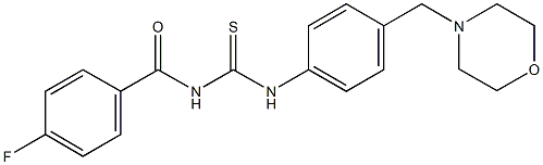 N-(4-fluorobenzoyl)-N'-[4-(4-morpholinylmethyl)phenyl]thiourea Struktur