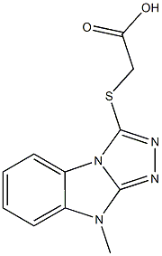 [(9-methyl-9H-[1,2,4]triazolo[4,3-a]benzimidazol-3-yl)sulfanyl]acetic acid Struktur