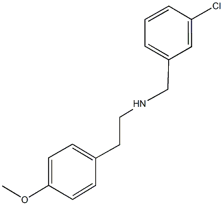 N-(3-chlorobenzyl)-2-(4-methoxyphenyl)ethanamine Struktur