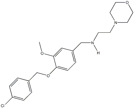 N-{4-[(4-chlorobenzyl)oxy]-3-methoxybenzyl}-N-[2-(4-morpholinyl)ethyl]amine Struktur