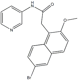 2-(6-bromo-2-methoxy-1-naphthyl)-N-(3-pyridinyl)acetamide Struktur