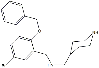 N-[2-(benzyloxy)-5-bromobenzyl]-N-(4-piperidinylmethyl)amine Struktur