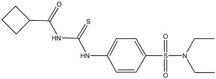 4-({[(cyclobutylcarbonyl)amino]carbothioyl}amino)-N,N-diethylbenzenesulfonamide Struktur