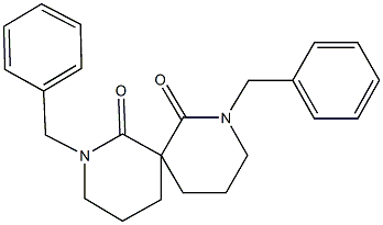 2,8-dibenzyl-2,8-diazaspiro[5.5]undecane-1,7-dione Struktur