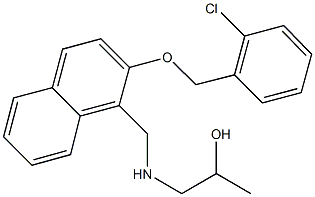 1-[({2-[(2-chlorobenzyl)oxy]-1-naphthyl}methyl)amino]-2-propanol Struktur