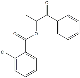 1-methyl-2-oxo-2-phenylethyl 2-chlorobenzoate Struktur