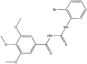 N-(2-bromophenyl)-N'-(3,4,5-trimethoxybenzoyl)thiourea Struktur