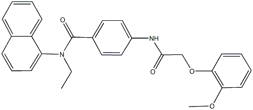 N-ethyl-4-{[(2-methoxyphenoxy)acetyl]amino}-N-(1-naphthyl)benzamide Struktur