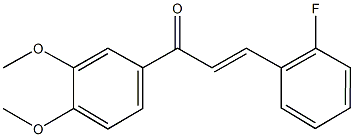 1-(3,4-dimethoxyphenyl)-3-(2-fluorophenyl)-2-propen-1-one Struktur