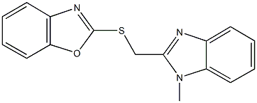 1,3-benzoxazol-2-yl (1-methyl-1H-benzimidazol-2-yl)methyl sulfide Struktur