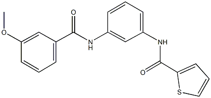 N-{3-[(3-methoxybenzoyl)amino]phenyl}-2-thiophenecarboxamide Struktur