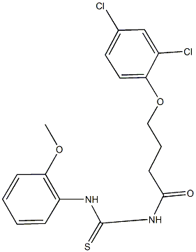 N-[4-(2,4-dichlorophenoxy)butanoyl]-N'-(2-methoxyphenyl)thiourea Struktur