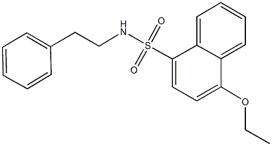 4-ethoxy-N-(2-phenylethyl)-1-naphthalenesulfonamide Struktur