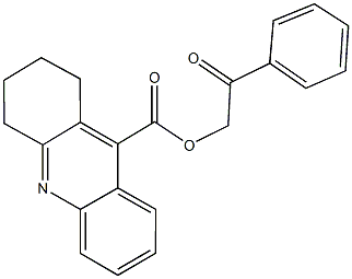 2-oxo-2-phenylethyl 1,2,3,4-tetrahydro-9-acridinecarboxylate Struktur