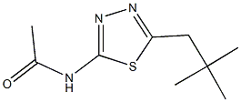 N-(5-neopentyl-1,3,4-thiadiazol-2-yl)acetamide Struktur