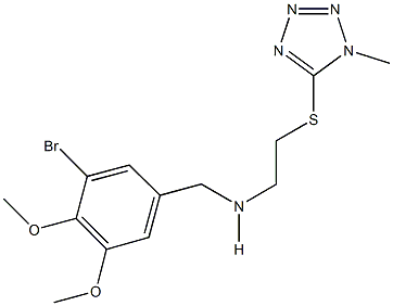 N-(3-bromo-4,5-dimethoxybenzyl)-N-{2-[(1-methyl-1H-tetraazol-5-yl)sulfanyl]ethyl}amine Struktur