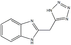 2-(1H-tetraazol-5-ylmethyl)-1H-benzimidazole Struktur