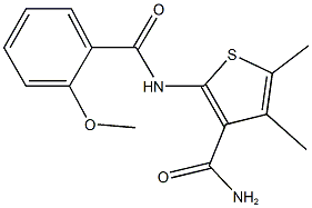 2-[(2-methoxybenzoyl)amino]-4,5-dimethyl-3-thiophenecarboxamide Struktur