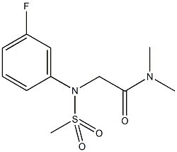 2-[3-fluoro(methylsulfonyl)anilino]-N,N-dimethylacetamide Struktur