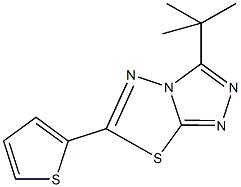 3-tert-butyl-6-(2-thienyl)[1,2,4]triazolo[3,4-b][1,3,4]thiadiazole Struktur