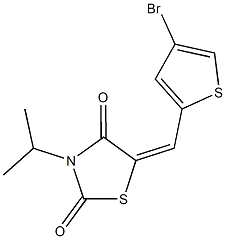 5-[(4-bromothien-2-yl)methylene]-3-isopropyl-1,3-thiazolidine-2,4-dione Struktur