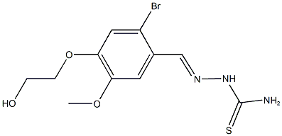 2-bromo-4-(2-hydroxyethoxy)-5-methoxybenzaldehyde thiosemicarbazone Struktur