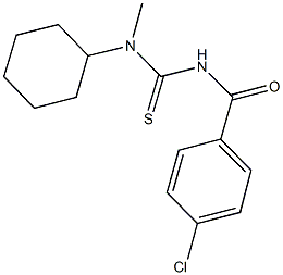 N'-(4-chlorobenzoyl)-N-cyclohexyl-N-methylthiourea Struktur