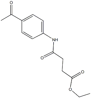 ethyl 4-(4-acetylanilino)-4-oxobutanoate Struktur