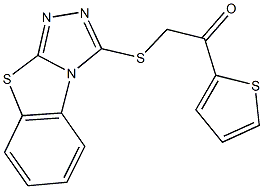 1-(2-thienyl)-2-([1,2,4]triazolo[3,4-b][1,3]benzothiazol-3-ylsulfanyl)ethanone Struktur