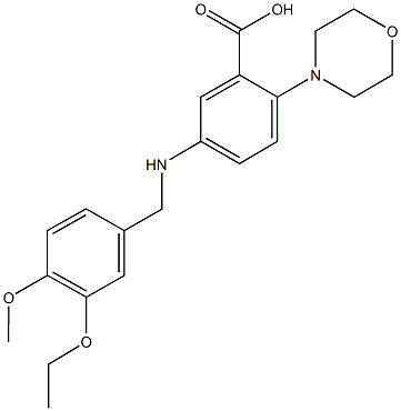 5-[(3-ethoxy-4-methoxybenzyl)amino]-2-(4-morpholinyl)benzoic acid Struktur