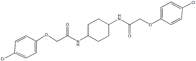 2-(4-chlorophenoxy)-N-(4-{[(4-chlorophenoxy)acetyl]amino}cyclohexyl)acetamide Struktur