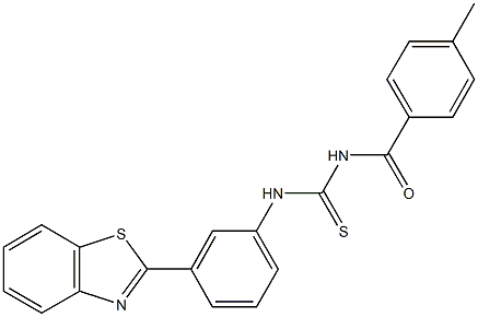 N-[3-(1,3-benzothiazol-2-yl)phenyl]-N'-(4-methylbenzoyl)thiourea Struktur