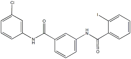 N-{3-[(3-chloroanilino)carbonyl]phenyl}-2-iodobenzamide Struktur