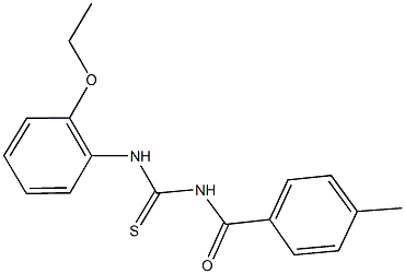 N-(2-ethoxyphenyl)-N'-(4-methylbenzoyl)thiourea Struktur